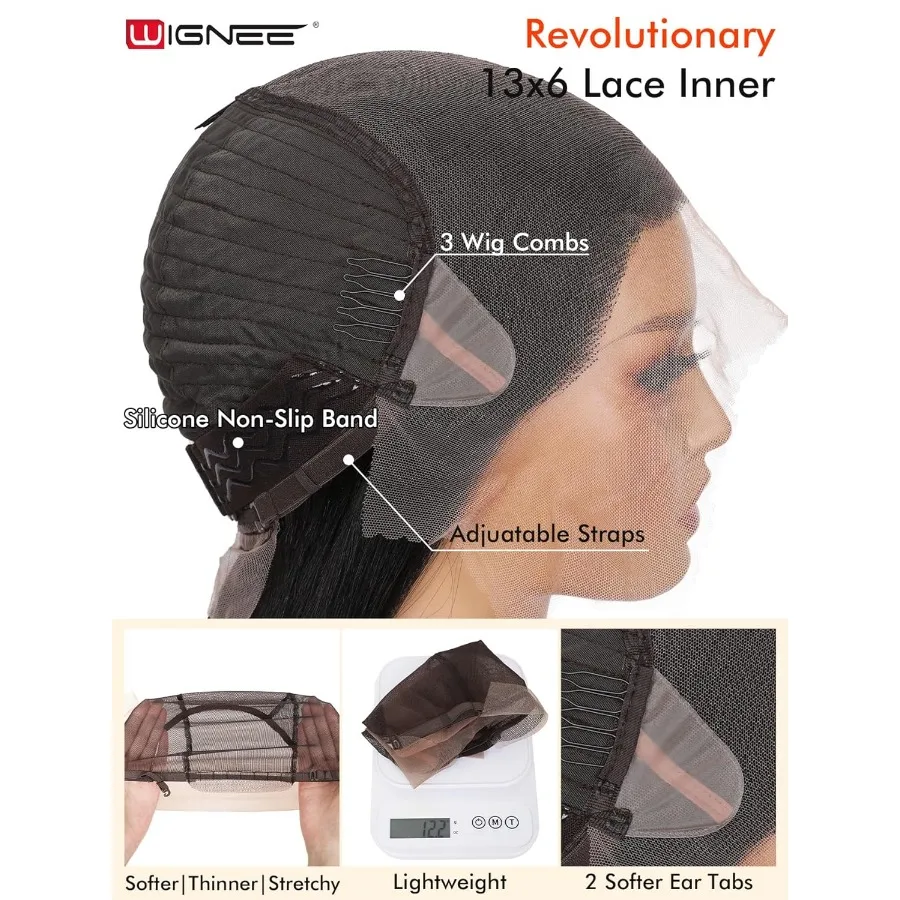 شعر مستعار اصطناعي 13x6 باروكة أمامية من الدانتيل 28 شعر مستعار طويل مستقيم أسود طبيعي كانيكالون فوتورا بيروكات صناعية للنساء السود PrePluc