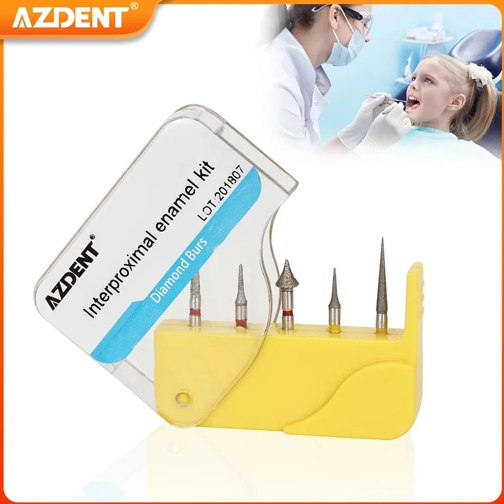 

AZDENT Dental Diamond Burs Orthodontic Interproximal Enamel Reduction Set Cutting Grinding Polishing for High Speed Hanpiece