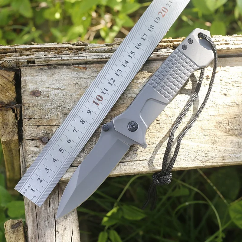 

Steel Anti Slip Handle Folding knife Wilderness exploration Outdoor Jungle Self Defense Survival Military Tactical Pocket Knives