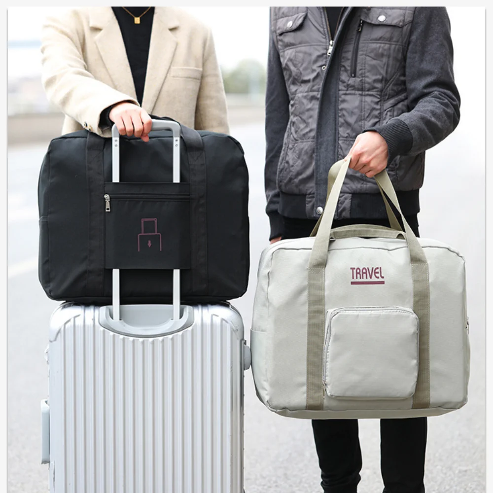 Folding Travel Bag Fashion Oxford Wet and Dry Hand Luggage Tote Large Capacity Travel Duffle Bag