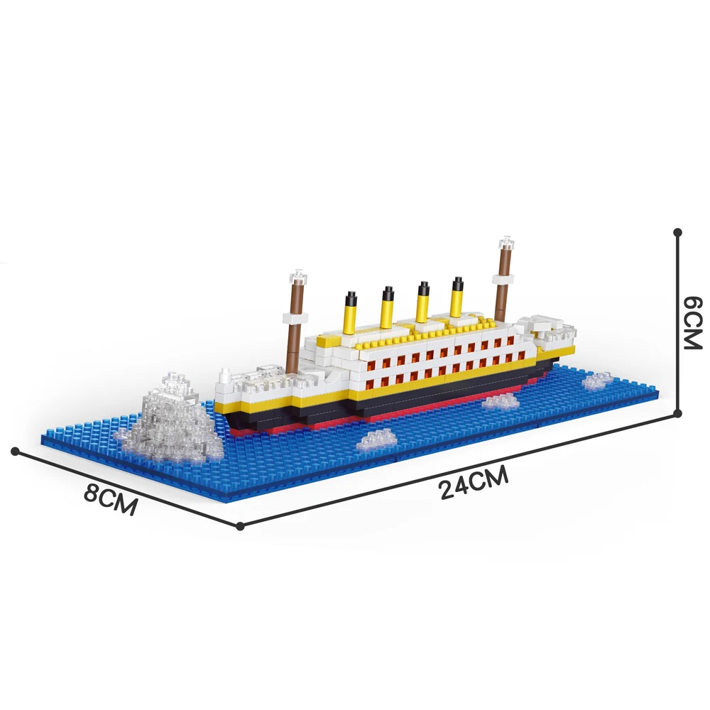 Titanic Micro Mini Brick Building Kit-3D-Modellspielzeug-Set, perfektes Geschenk für Freunde, die historische Modelle lieben, einzigartige Heimdekoration – Detail 6
