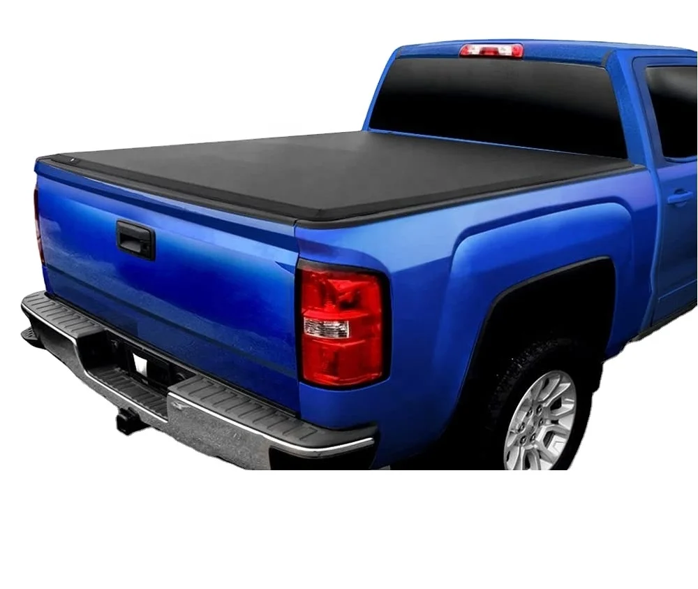 2021 Made in China Soft Three Fold pickup truck  bed tonneau cover, truck bed cover gmc 6.5