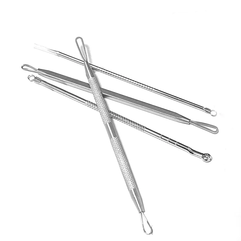 Needles for Squeezing Acne Tools Spoon for Face Cleaning Comedone Extractor Pore Cleaner Black Dot Pimple Blackhead Remover Tool
