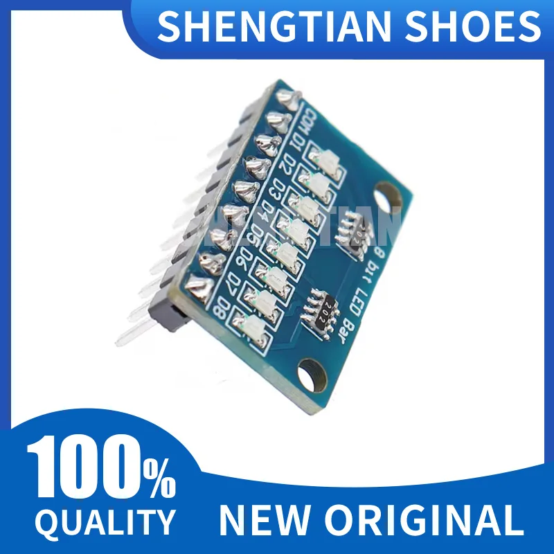 1pcs 3.3V 5V 8 Bit Blue / Red Common Anode / Cathode LED Indicator Module Diy Kit For Arduino NANO UNO Raspberry pi 4 Nodemcu V3