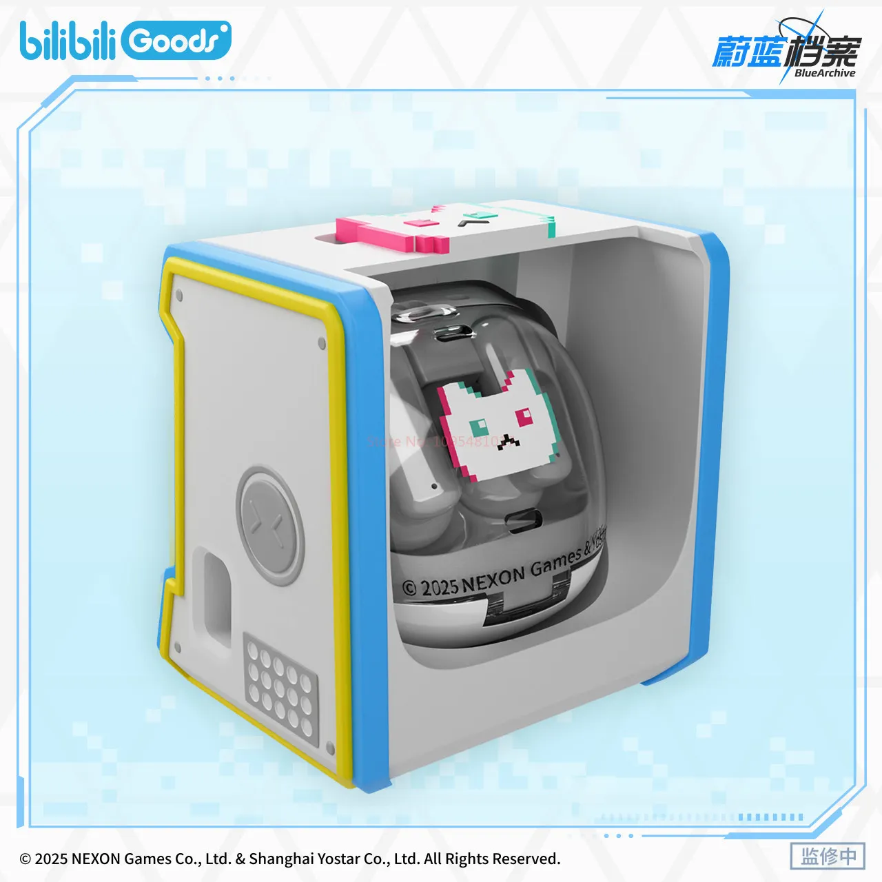 BilibiliGoods Bluetooth Earbuds Blue Archive Cube Face LCD Touch