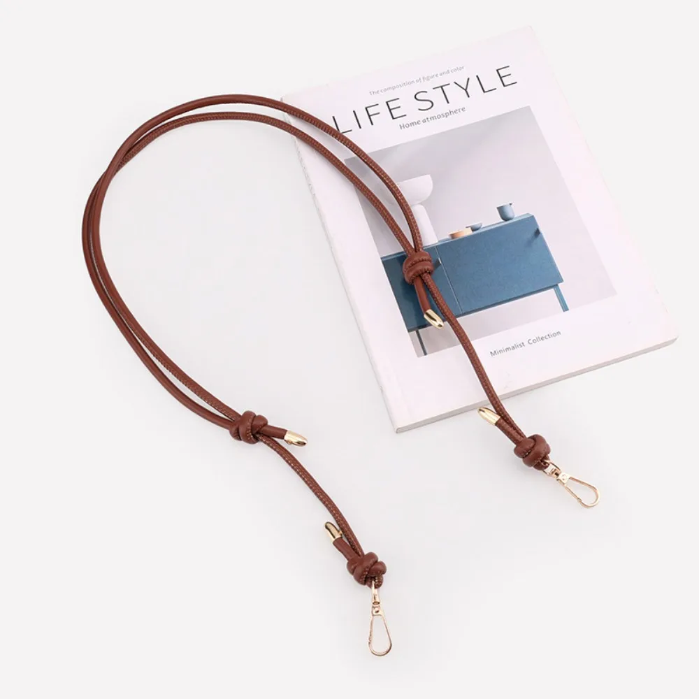 PU Leather Single Shoulder Bag Strap Adjustable Length Solid Color Replacement Shoulder Strap Lightweight DIY Bag Accessories