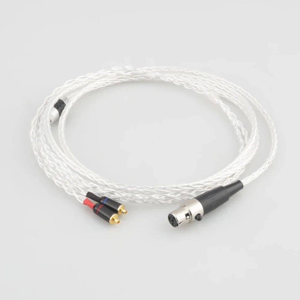 

8Cores Silver Plated Earphone Cable Replacement cable for SE846 SE535 SE215 SE315 4Pin mini xlr Plug