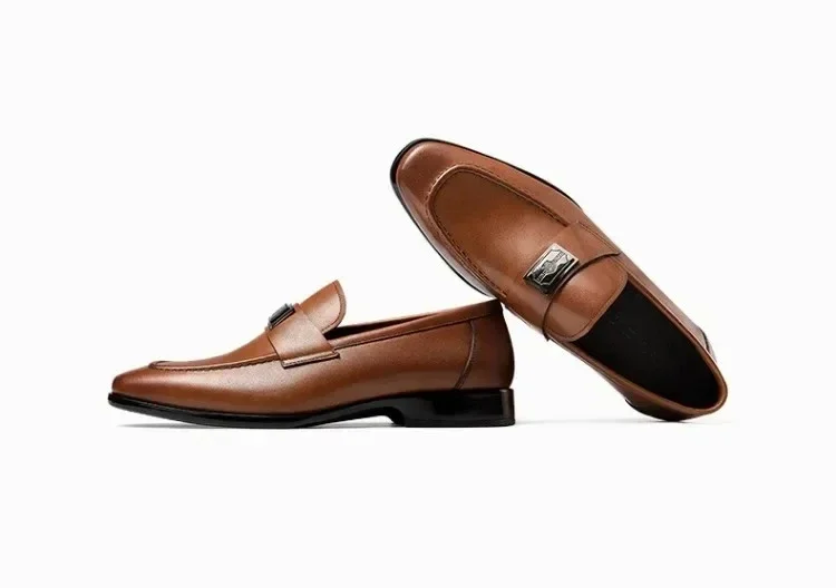

Men's Formal Shoes Genuine Leather Soft Sole Business Leisure Lefu Shoes Gift