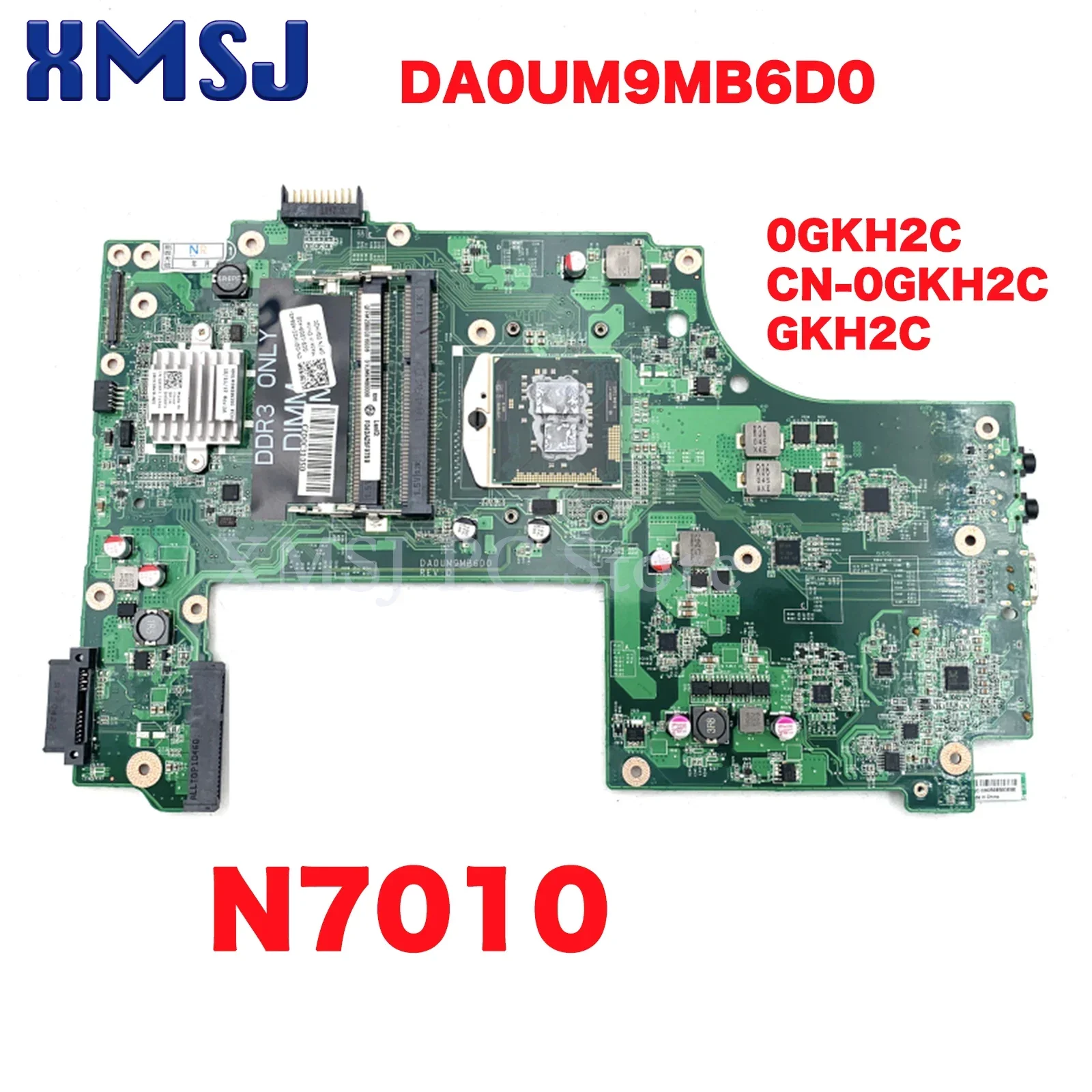 

XMSJ For Dell Inspiron N7010 0GKH2C CN-0GKH2C GKH2C DA0UM9MB6D0 Laptop Motherboard HM57 UMA DDR3 Free CPU MAIN BOARD