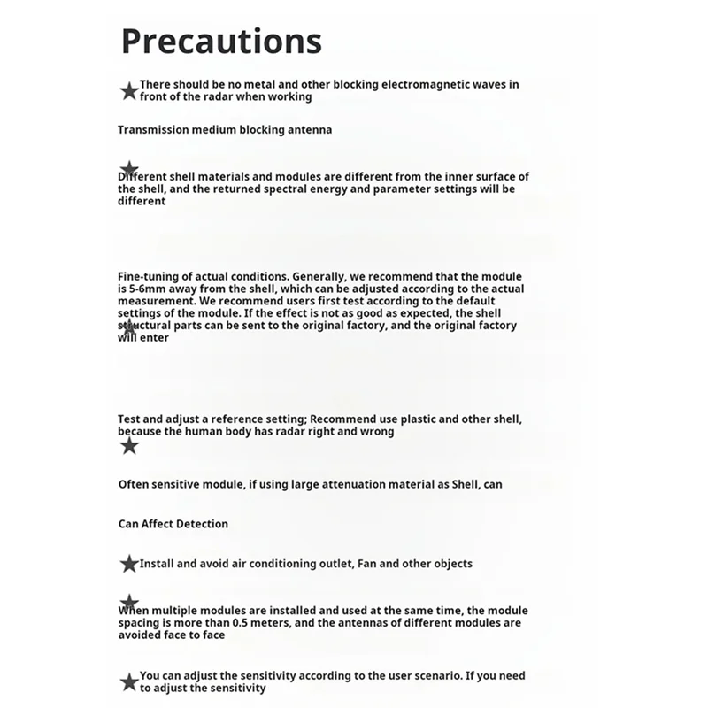 A92Z 60G 4 Sender 4 Empfänger Hochpräzises Multi-Target Human Movement Track Sensing LD6001A Radarmodul