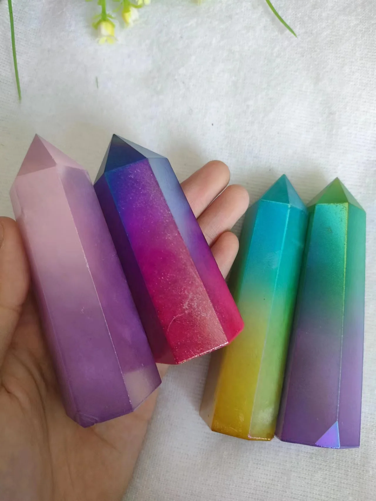 7-13cm Natural Crystals Crafts Aura Mineral Specimens for Feng Shui Decoration Christmas Gifts