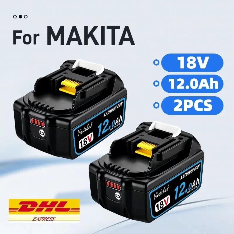 

VIEDAKES new 18V 8.0Ah/10.0Ah/12.0Ah Rechargeable battery for DDF487 DGA404 DTD173 DTW700 DJV182 18v battery For Makita☑☑☑