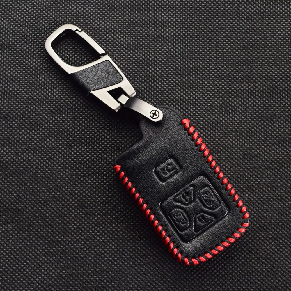 Handgenähte Leder-Autoschlüsselhüllen für Toyota Alphard 2014 2015, Vellfire Previa Estima Isis Noah Voxy Fernbedienung Abdeckung Schlüsselanhänger Halter – Detail 3