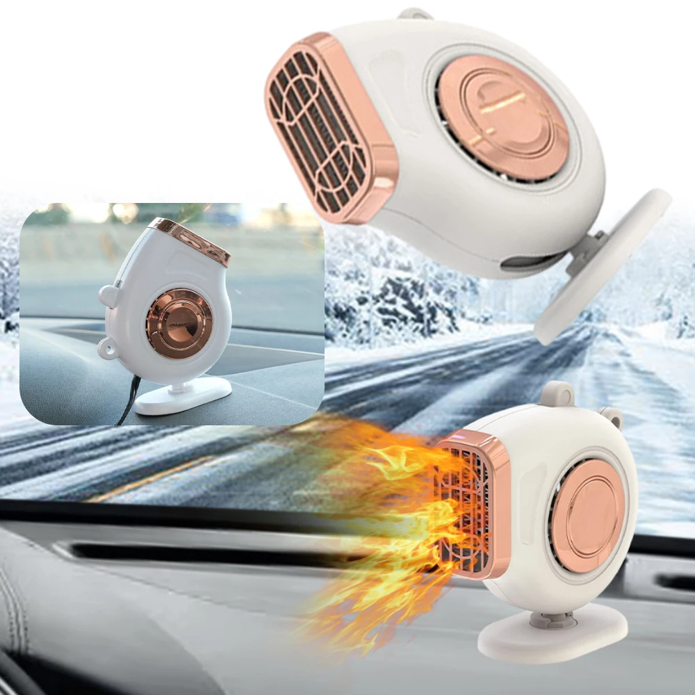 

12V Mini Car Electric Fan Heater For Sedans Car Fan Heater Heating Dryer Defogging Demister Defroster Light-Red/Black/White