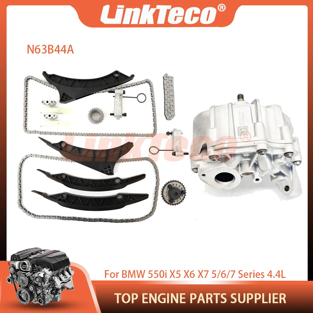 

Engine Oil Pump Timing Chain Gear Kit Fit 4.4 L N63B44A For BMW 550i X5 X6 550 650 750 F10 E70 E71 11317557741 11417643256