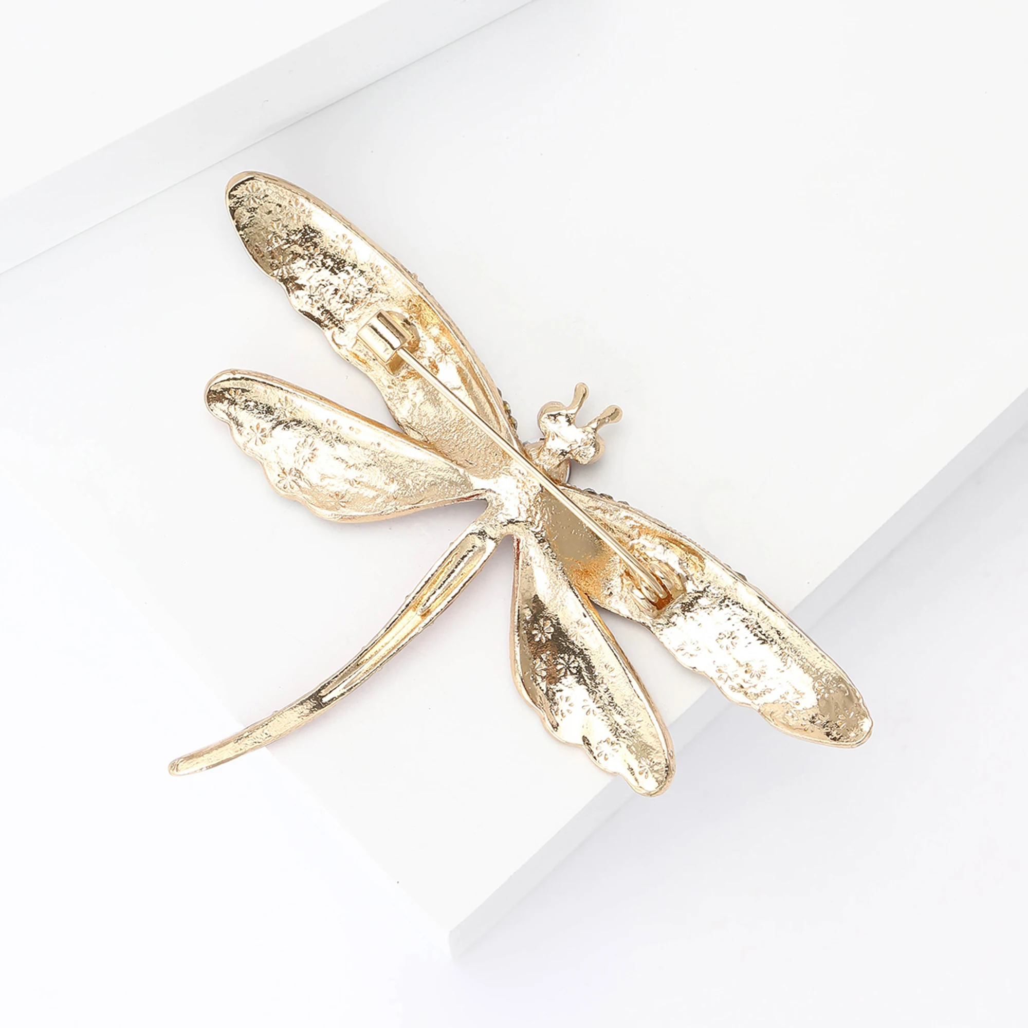 Luxury Rhinestone Dragonfly Brooches for Women Unisex Enamels Insects Pins Banquets Party New Year Gifts Jewelry Accessories image 5