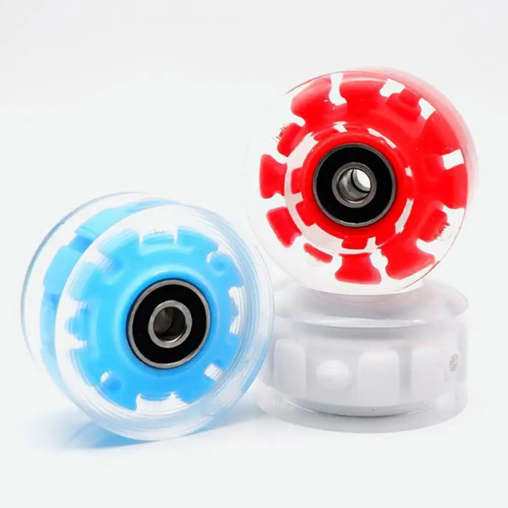 4Pcs Luminous Roller Skating Wheels Flashing Double Row Bearing Skates Accessory 스케이트 휠