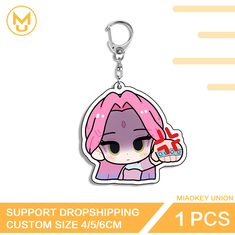 Cute Alien Stage Amusing Creative Personality High Quality Unique Double Sided Acrylic Keyring Adorable Anime Peripherals