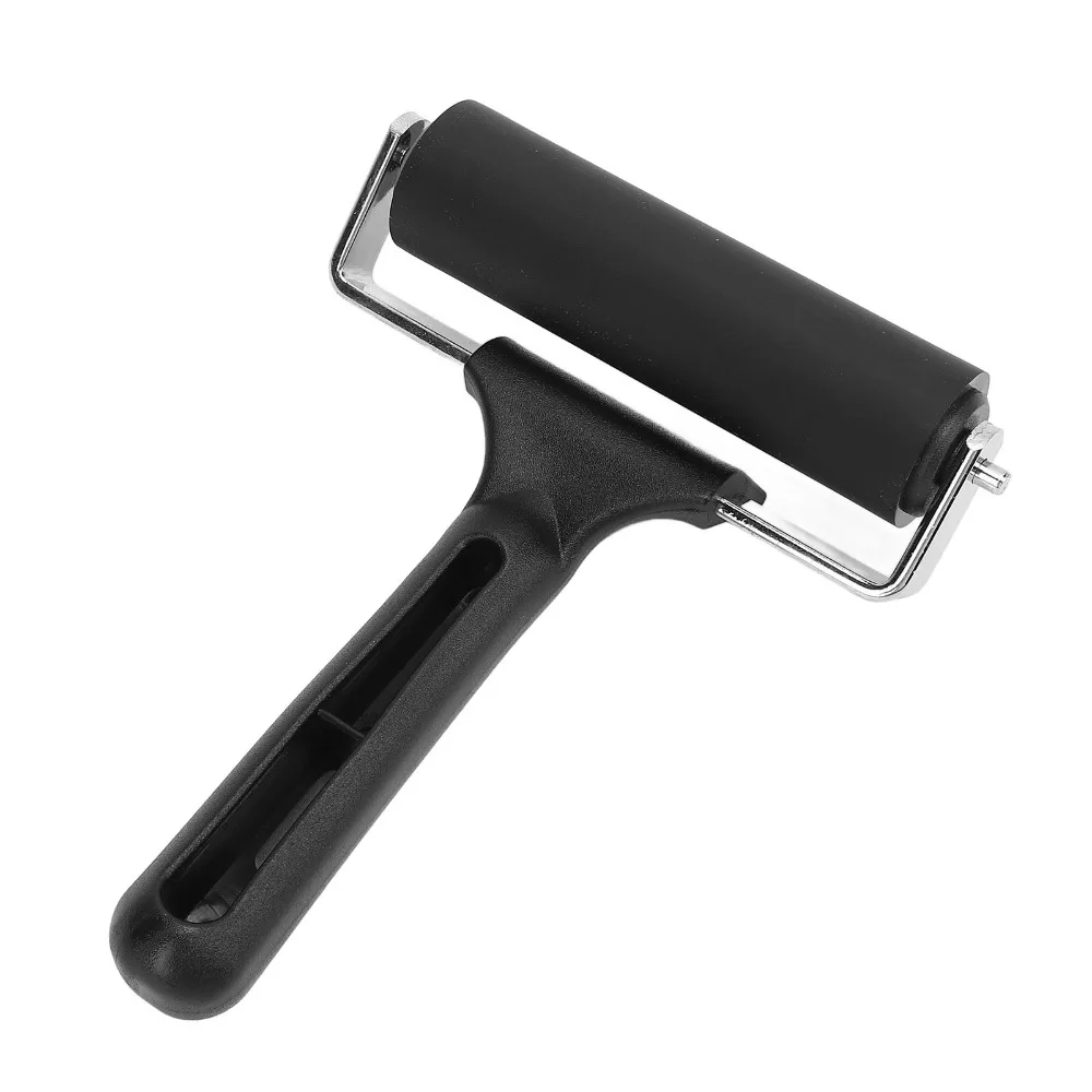 2pcs Durable 4 Inch Rubber Brayer Roller Hard Rubber Portable Size Press Roller Tool Printmaking Roller For Printmaking