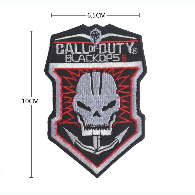 Geistergesichtsmaske, Totenkopf, Task Force 141, Taktisches Emblem, Kleidungsapplikation, Stickerei-Patch, Militärrucksack-Armband, Moral-Abzeichen – Detail 4
