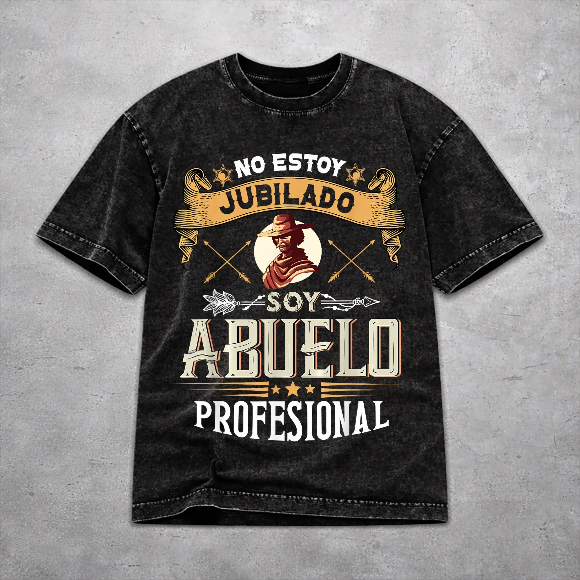 Men Women Harajuku Washed T-shirts No Estoy Jubilado Soy Abuelo Profesional  Print Shirt Accessories Oversize  Tee Shirt