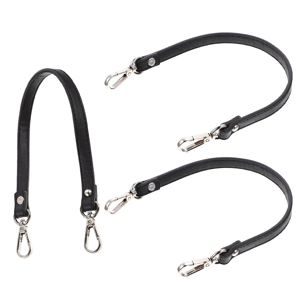 

3pcs Pu Short Handle Strap Set For Handbags Retro Style Wrist Hand Carry Bag Replacement Diy Faux Crossbody