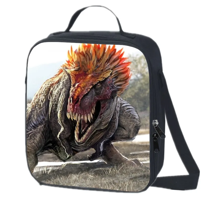 Digital printed animal Jurassic dinosaurs children\'s lunch bag for Boys and Girls Fashion Bento Bag Outdoor Lunch Thermal Bag