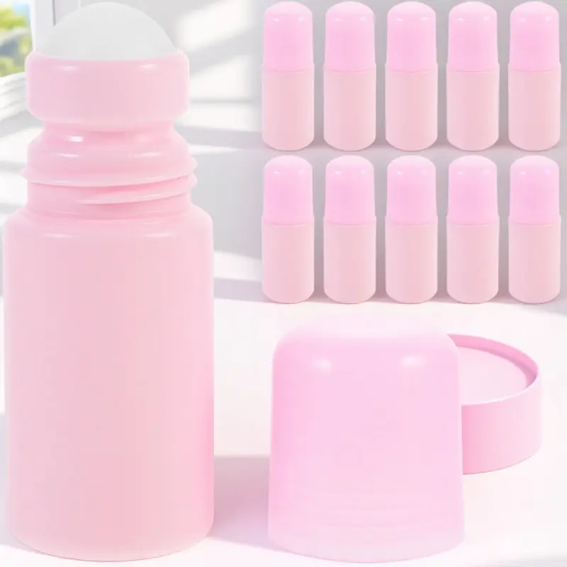 

10Pcs 50ml Reusable Essential Oil Bottles Roll on Perfume Containers Small Portable Leakproof Travel Gifts Roll on Bottles