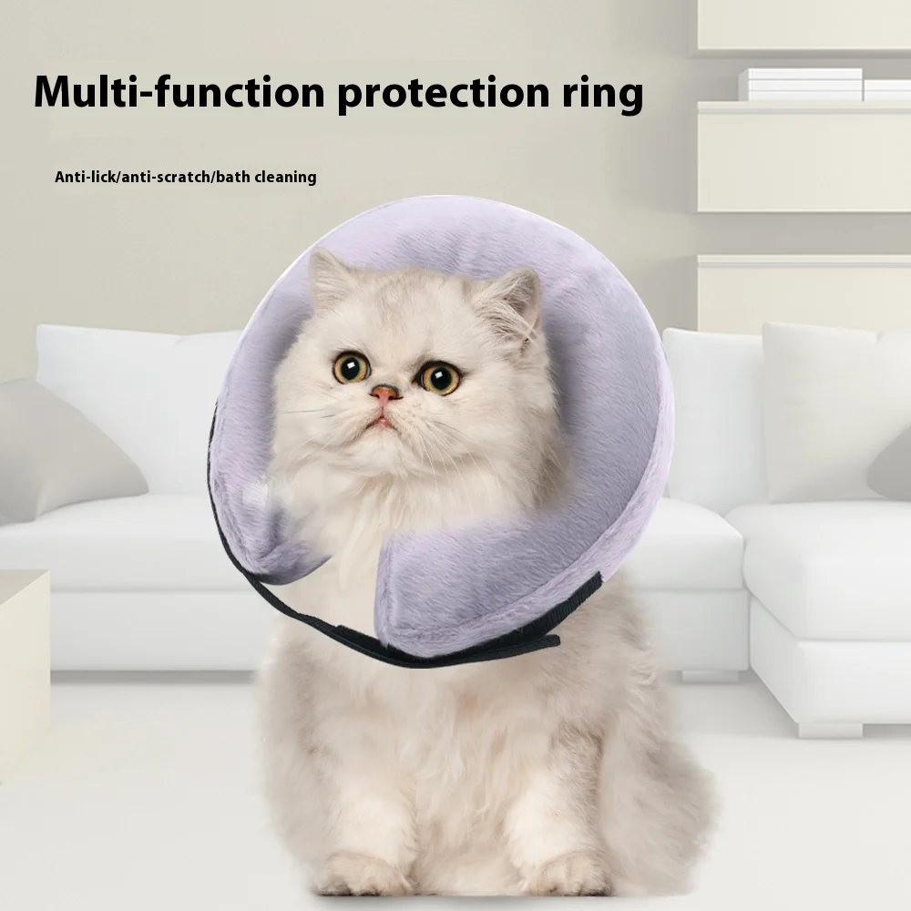

Inflatable Pet E-Collar - Soft Post-Surgery Cone Alternative for Cats & Dogs, Anti-Lick/Bite Protection