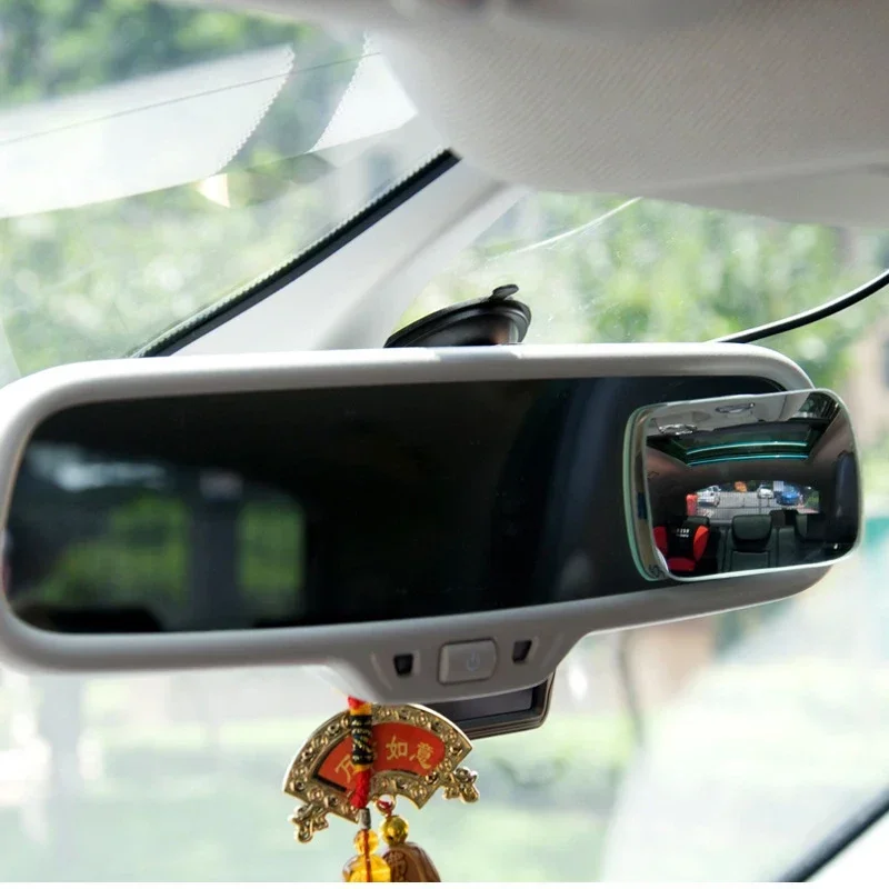 2pcs 360 Degree Adjustable Blind Spot Mirror Car Auxiliary Rearview Convex Mirror Round Frame Wide Angle Mirrors for Car Reverse