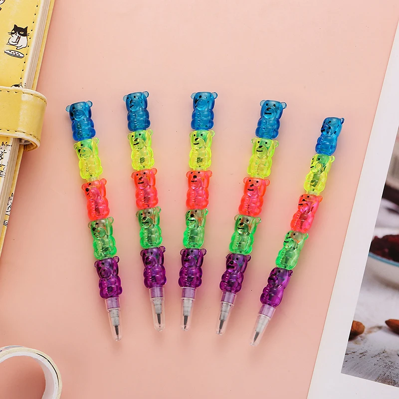 5Pcs Kawaii Non Sharpening Pencils Cartoon Mechanical Pencils for Sketching Writing Tools Korean Stationery Office Supplies