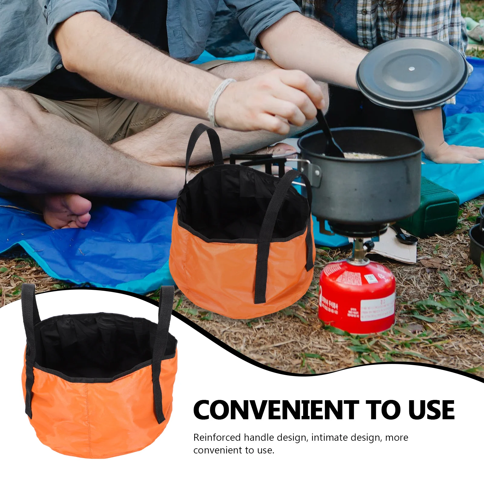 

2 Sets Portable Basin for Water Buckets Fishing Folding Basins Outdoor Collapsible Travel Sink
