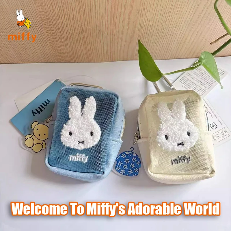 

Kawaii Miffy сумка для хранения креативный мультяшный рюкзак с подвеской допаминовый кошелек для монет уникальные сумки для наушников аниме аксессуары подарки для девочек