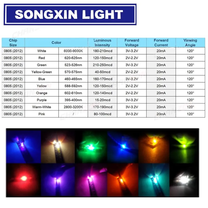 100 pz/lotto SMD SMT UV/Viola 0805 Super luminoso lampada a LED luce 2.0*1.2*0.8mm 390-410nm smd 0805 led 0805 uv 0805 viola