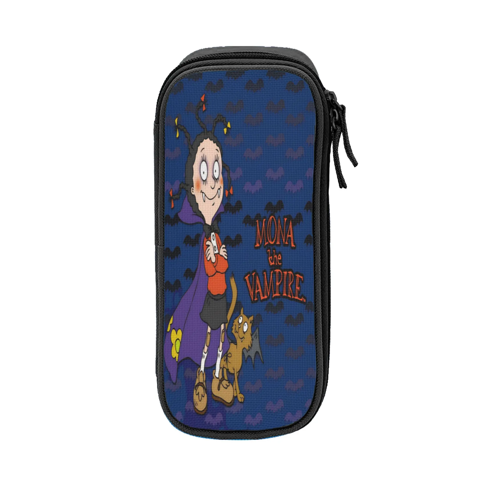 Mona The Vampire Anime Pen Box Double Layer Large Capacity For School  Pen Case Suprise Gift
