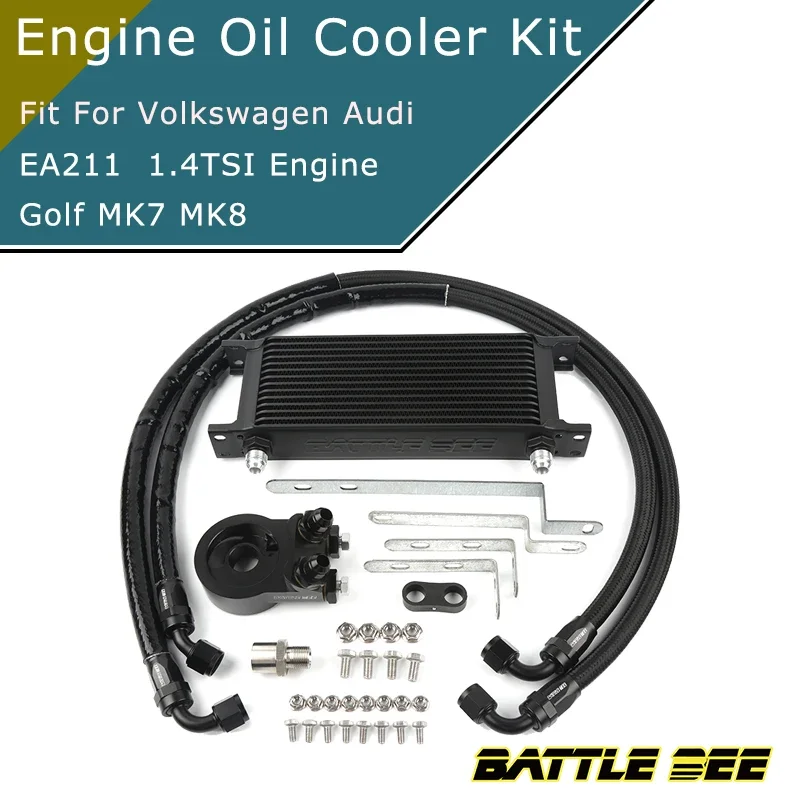 AN8 Oil Cooler Kit For VAG Golf MK7 MK8 1.4TSI 1.5L EA211 Engine Volkswagen Audi Oil Filter Sandwich Plate Adapter BB-OCK-112