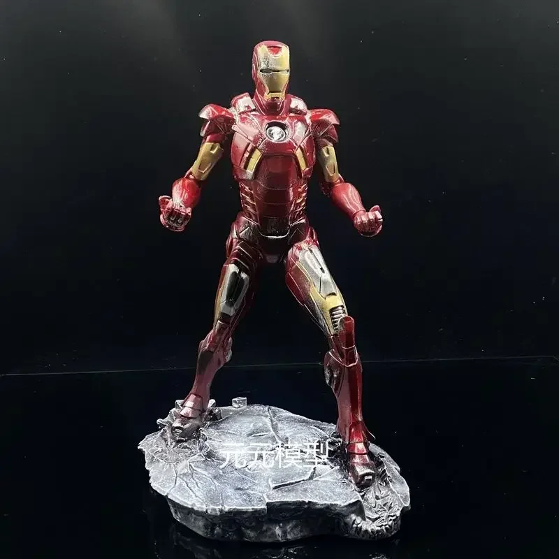 Hot 32cm Avengers Marvel Iron Man Mk7 Character Model Surrounding Resin Statue Home Decoration Accessories Creative Gifts Xmas G