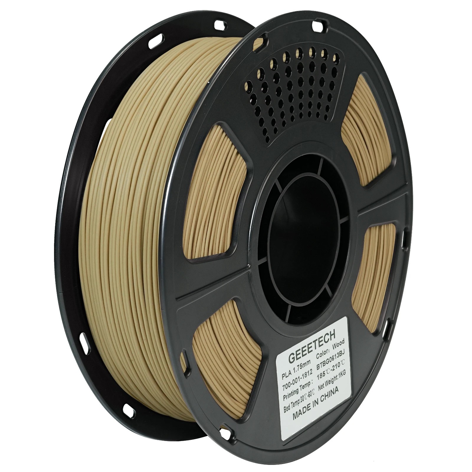 Filamento Geeetech Wood PLA 1kg 1.75mm per Stampa 3D, Confezione Sottovuoto, Magazzini Locali, Plastica Colorata per Stampante 3D FDM