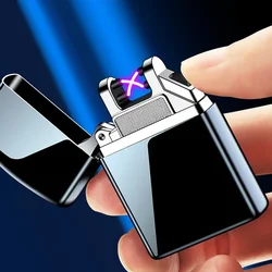 Portable Outdoor Smart Arc Pulse Electronic Lighter Plasma USB Rechargeable Windproof Lighter Smoking Candle Kitchen Accessorie