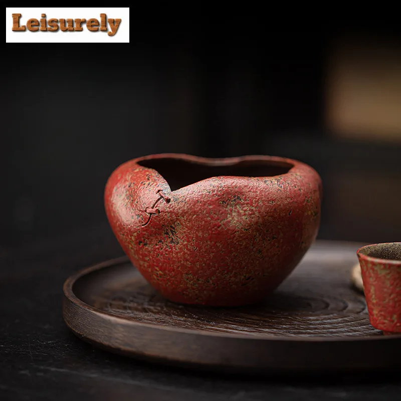 400ml Kiln Fambe Jianshui Tea Wash Bowl Writing-brush Washer Water Washing Slag Tank Household Chaxi Cha Supplies Decoration