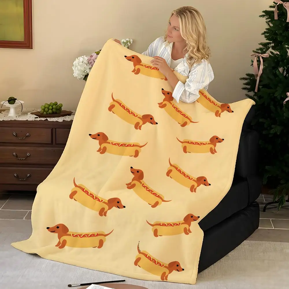 Animal s-sausage d-dogs Throw Flannel Blanket, Soft Warm, Durable & Washable cute Cool