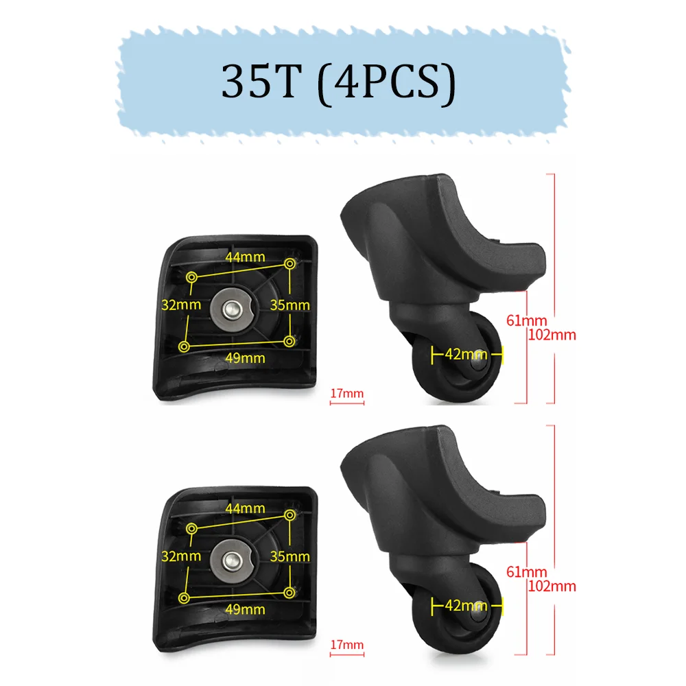 Für amerikanische Reisen 35t/zd244 Gepäck rad zubehör Zugstange koffer Universal rad gepäck rolle Reparatur Reisegepäck