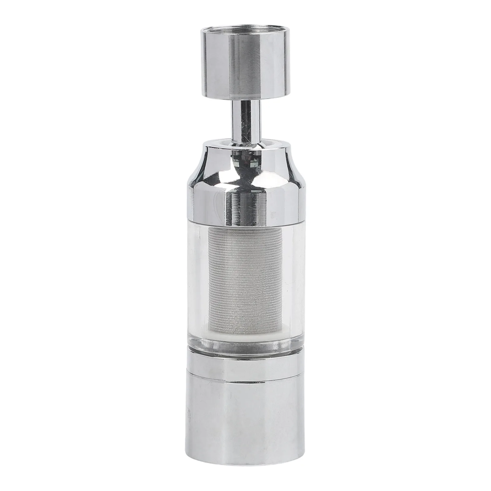 

Хромированный фильтр для крана Сменный картридж для фильтра Очиститель для крана Прочный материал ABS Трехступенчатое усиление давления