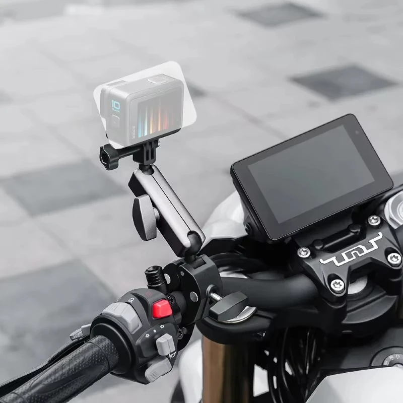 

Крепление на руль мотоцикла, велосипедные рамы, подставка из сплава 360° ° Кронштейн для экшн-камеры GoPro Hero 13 12 11 10 Insta360 Dji Osmo