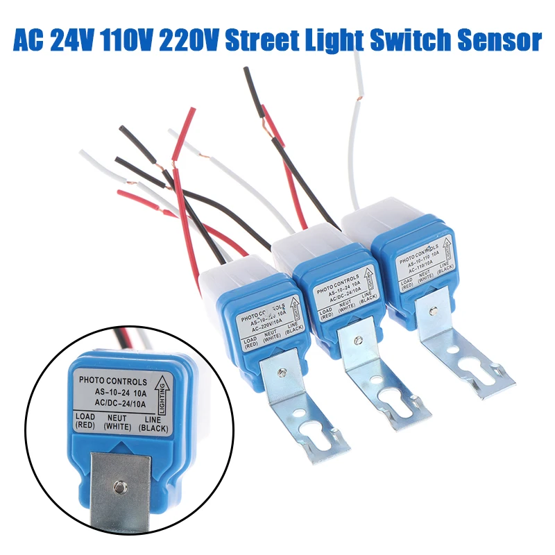 1PCS AC 24v 110v 220v auto street light switch night on day off sensor switches