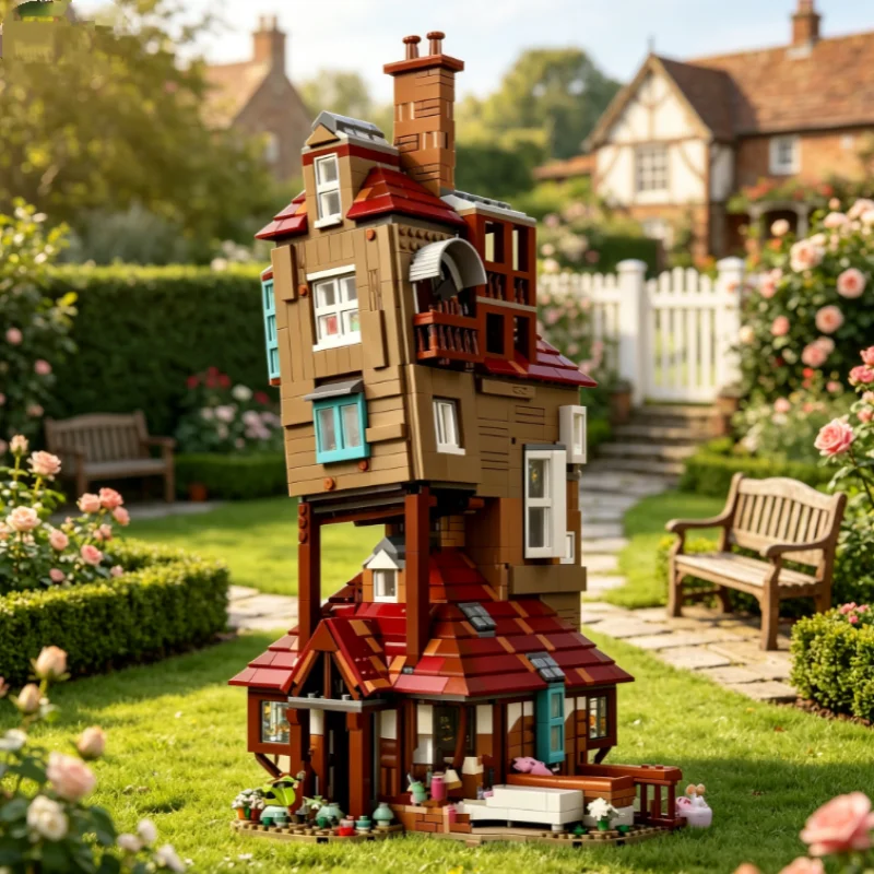 2405Pcs The Wizarding World The Burrow Building Blocks Model Bricks For Adult Birthday Gift Home Decor Ornament Relaxing Collect