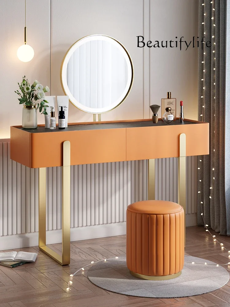 Light Luxury Dressing Table Post-Modern Hong Kong-Style Master Bedroom Dresser Storage Integrated Makeup Table