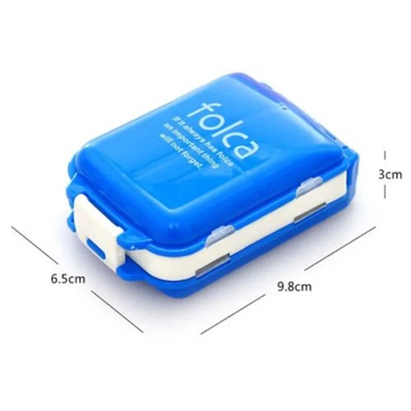 Folding Pill Case Medicine Drug Pills Organizer Storage Boxs Portable Pharmacy Capsule Tablet Container Empty Pillbox Cases