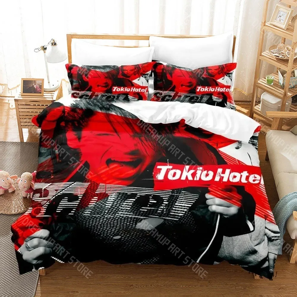 3D Printed Tokio Hotel Kaulitz Rock Band Bedding Set for Boys Girls Duvet Cover Twin Queen King Full Single Double Sizes