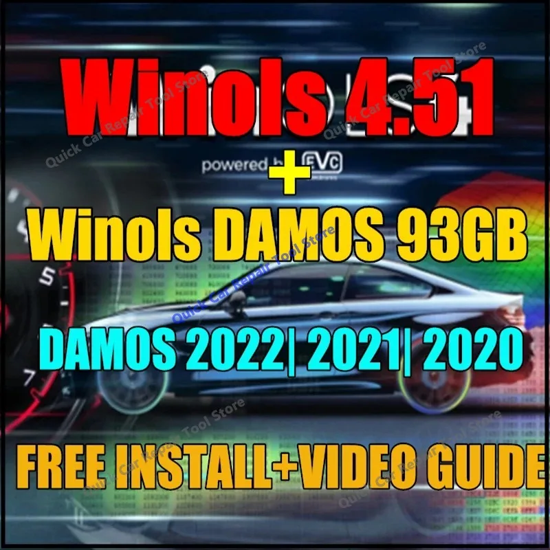Newest WinOLS 4.51 With Plugins VMware + 93GB Winol Damos Pack 2020-2021-2022 Chip Tuning Maps Files Tuning Damos Big Archive